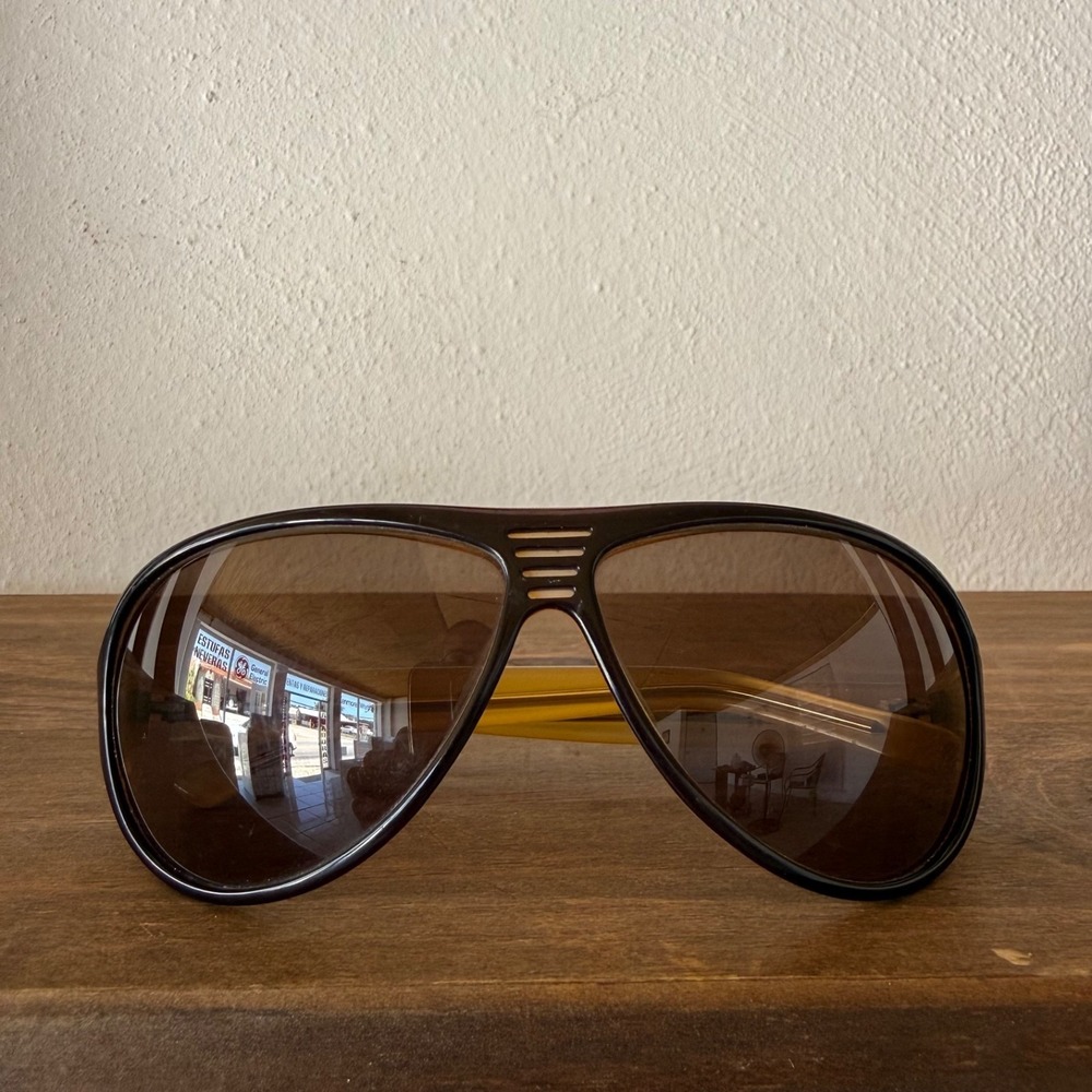 Vintage Roxy Youth Aviator Sunglasses Brown Amber Frame Brown Lenses